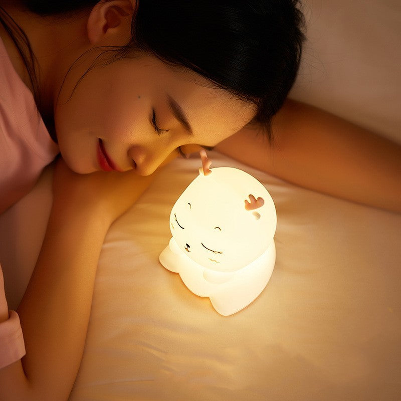 Mini Cute Kitten Beside Night Lamp